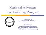 National Advocate Credentialing Program