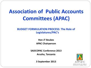 Association of Public Accounts Committees (APAC)