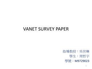 VANET SURVEY PAPER