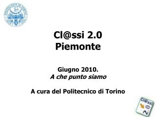Cl@ssi 2.0 Piemonte
