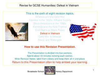 Revise for GCSE Humanities: Defeat in Vietnam
