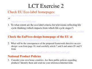 LCT Exercise 2