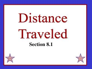 Distance Traveled
