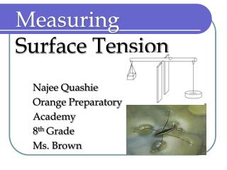 Measuring Surface Tension