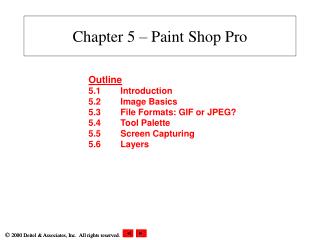 Chapter 5 – Paint Shop Pro