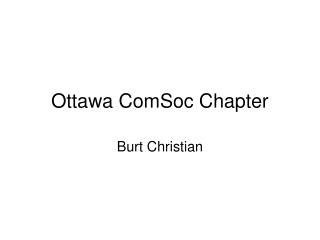 Ottawa ComSoc Chapter
