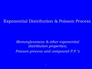 Exponential Distribution &amp; Poisson Process
