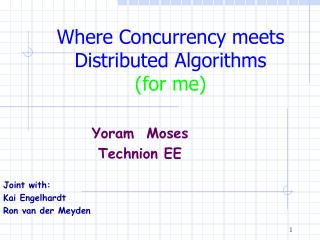 Where Concurrency meets Distributed Algorithms (for me)