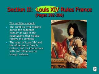 Section II: Louis XIV Rules France (Pages 392-396)