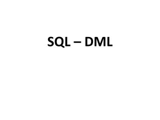 SQL – DML