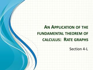 An Application of the fundamental theorem of calculus: Rate graphs