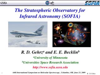 The Stratospheric Observatory for Infrared Astronomy (SOFIA)