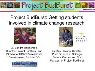 Project BudBurst: Getting students involved in climate change research