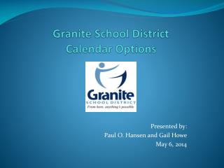 Granite School District Calendar Options