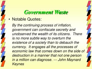 Government Waste
