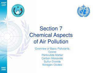 Section 7 Chemical Aspects of Air Pollution