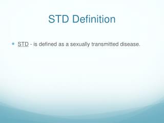 STD Definition