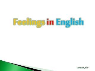 Feelings in English