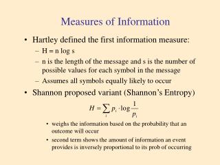 Measures of Information