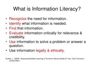 What is Information Literacy?
