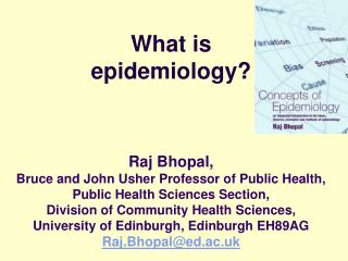 What is epidemiology? Objectives
