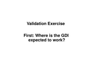 Validation Exercise