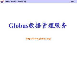 Globus 数据管理服务