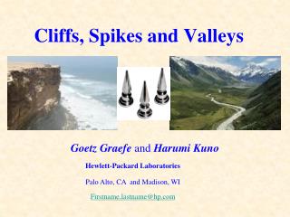 Cliffs, Spikes and Valleys