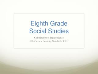 Eighth Grade Social Studies