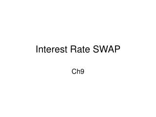 Interest Rate SWAP