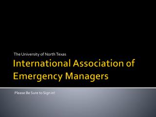 International Association of Emergency Managers