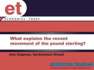What explains the recent movement of the pound sterling?