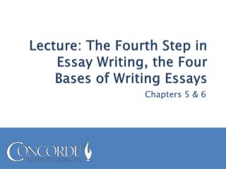 Lecture: The Fourth Step in Essay Writing, the Four Bases of Writing Essays
