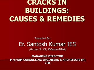 CRACKS IN BUILDINGS: CAUSES &amp; REMEDIES