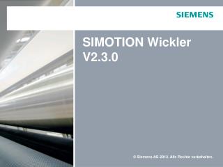 SIMOTION Wickler V2.3.0