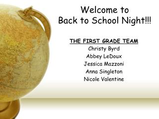 Welcome to Back to School Night!!!