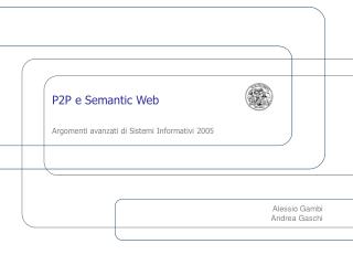 P2P e Semantic Web