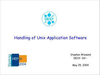 Handling of Unix Application Software