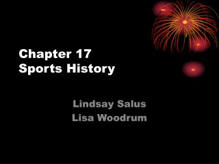 Chapter 17 Sports History