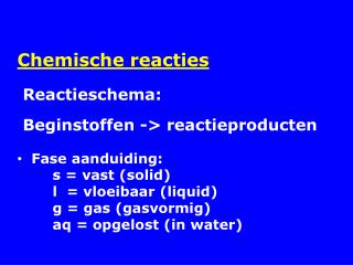 Chemische reacties