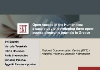 Open Access in the Humanities: