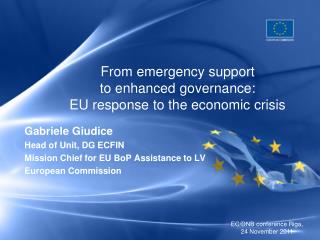 From emergency support to enhanced governance: EU response to the economic crisis
