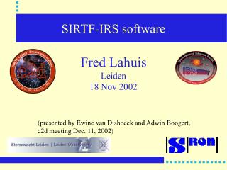 SIRTF-IRS software