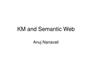 KM and Semantic Web