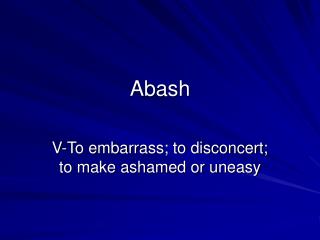 Abash