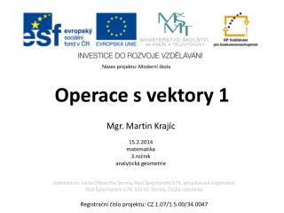 Operace s vektory 1