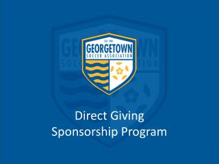 Direct Giving Sponsorship Program