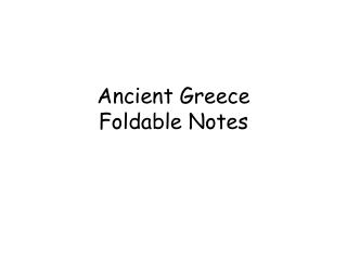 Ancient Greece Foldable Notes