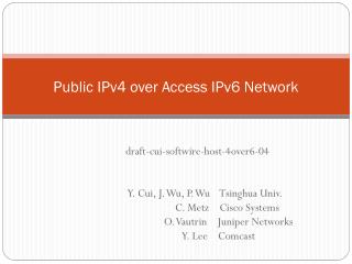Public IPv4 over Access IPv6 Network