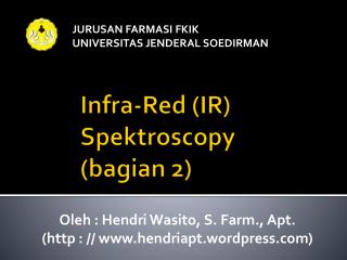 Infra-Red (IR) Spektroscopy (bagian 2)
